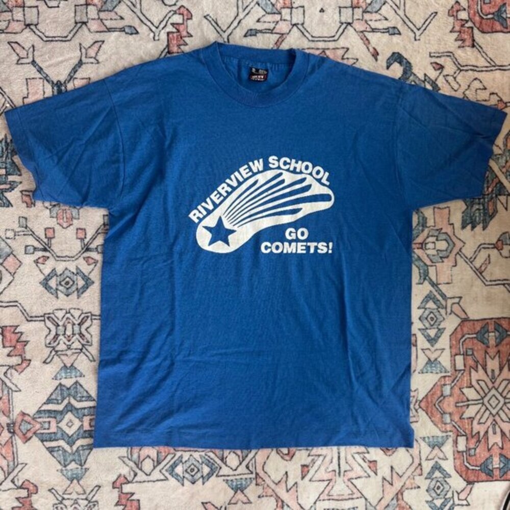 Vintage 80s/90s Riverview School Go Comets T-Shirt - size XLarge